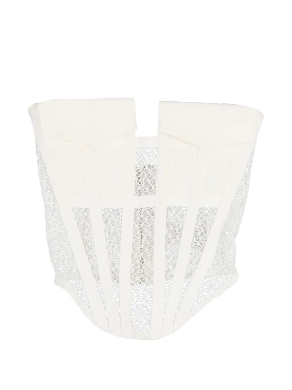 Dion Lee lace-detail corset top - Bianco
