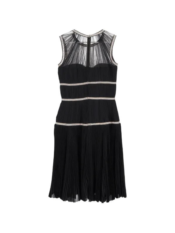 Alexander Mcqueen A-line Sleeveless Dress - Black Alexander Mcqueen A-line Sleeveless Dress - Black