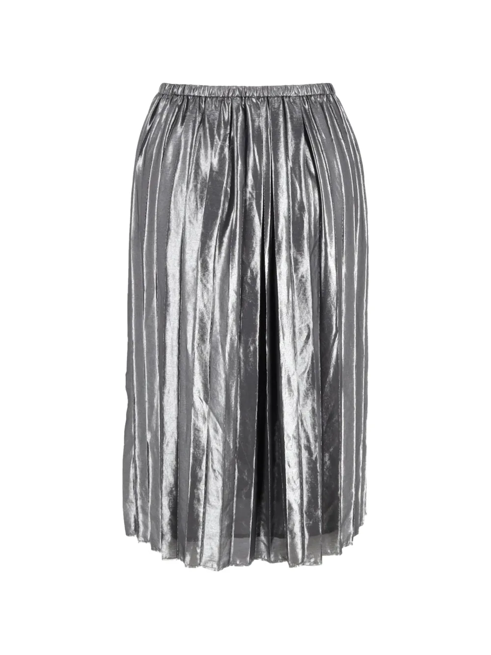 Isabel Marant Vintage pleated side-slit midi skirt - Zilver