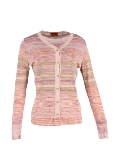 Missoni Pre-Owned striped knit button-fastening cardigan