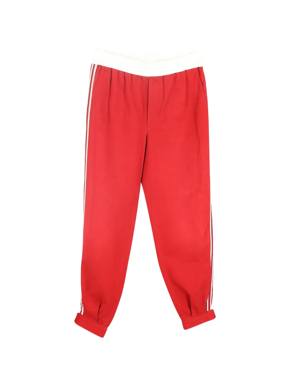Gucci Pre-Owned military buckle drill trousers - Rosso