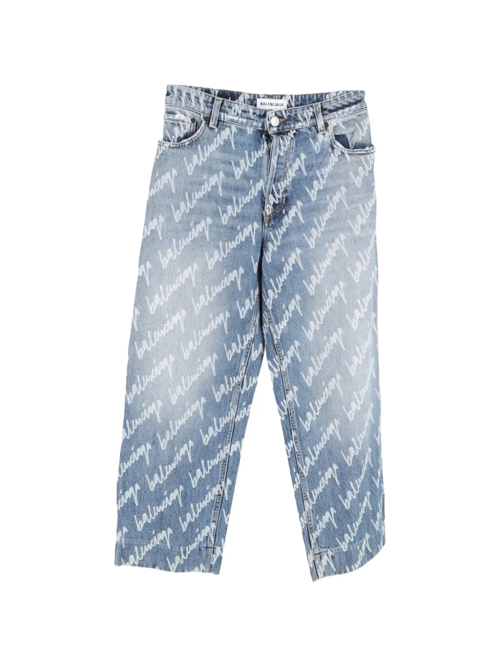Balenciaga Pre-Owned logo jeans - Blu