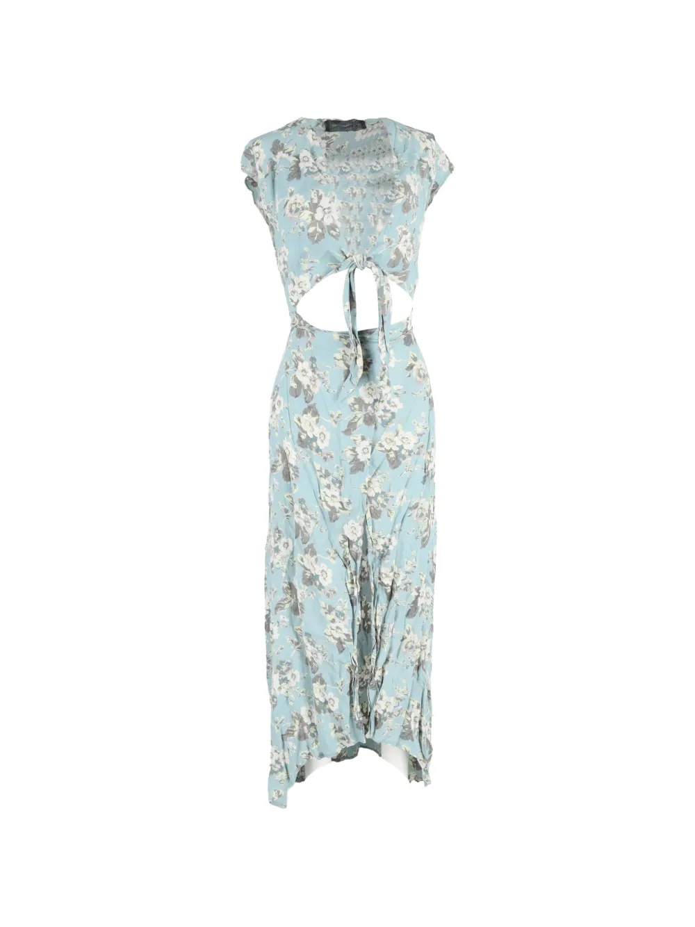 Reformation floral-print cutout midi dress - Blue