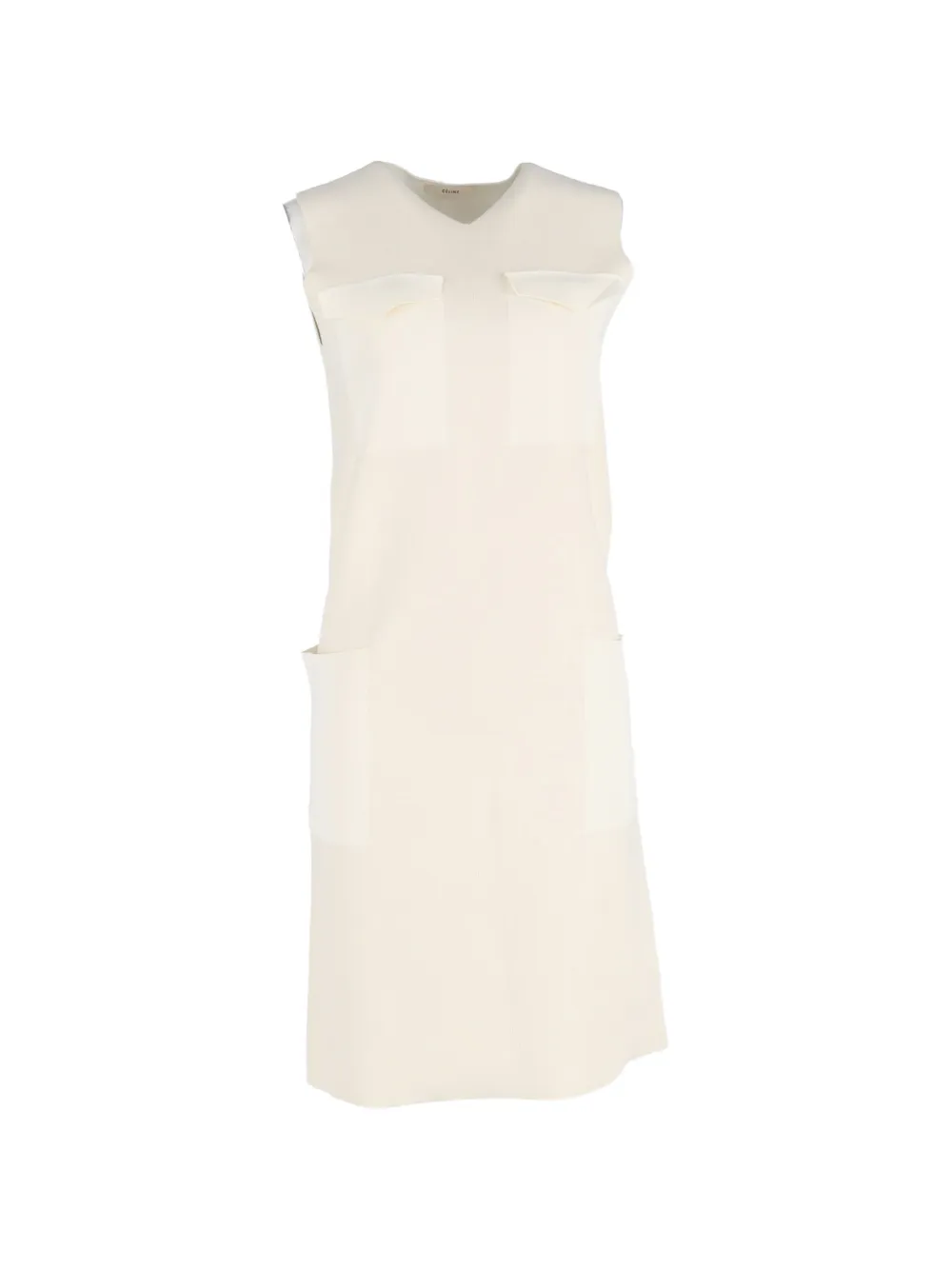 Celine Pre-Owned four-pocket sleeveless midi dress - Toni neutri