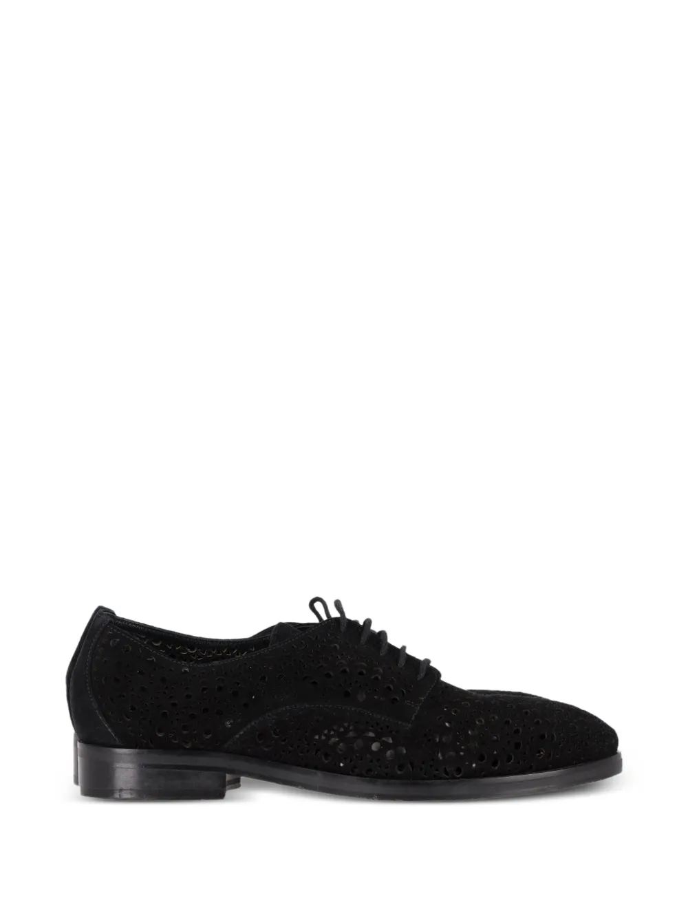 Alaïa Pre-Owned laser-cut oxford shoes - Nero