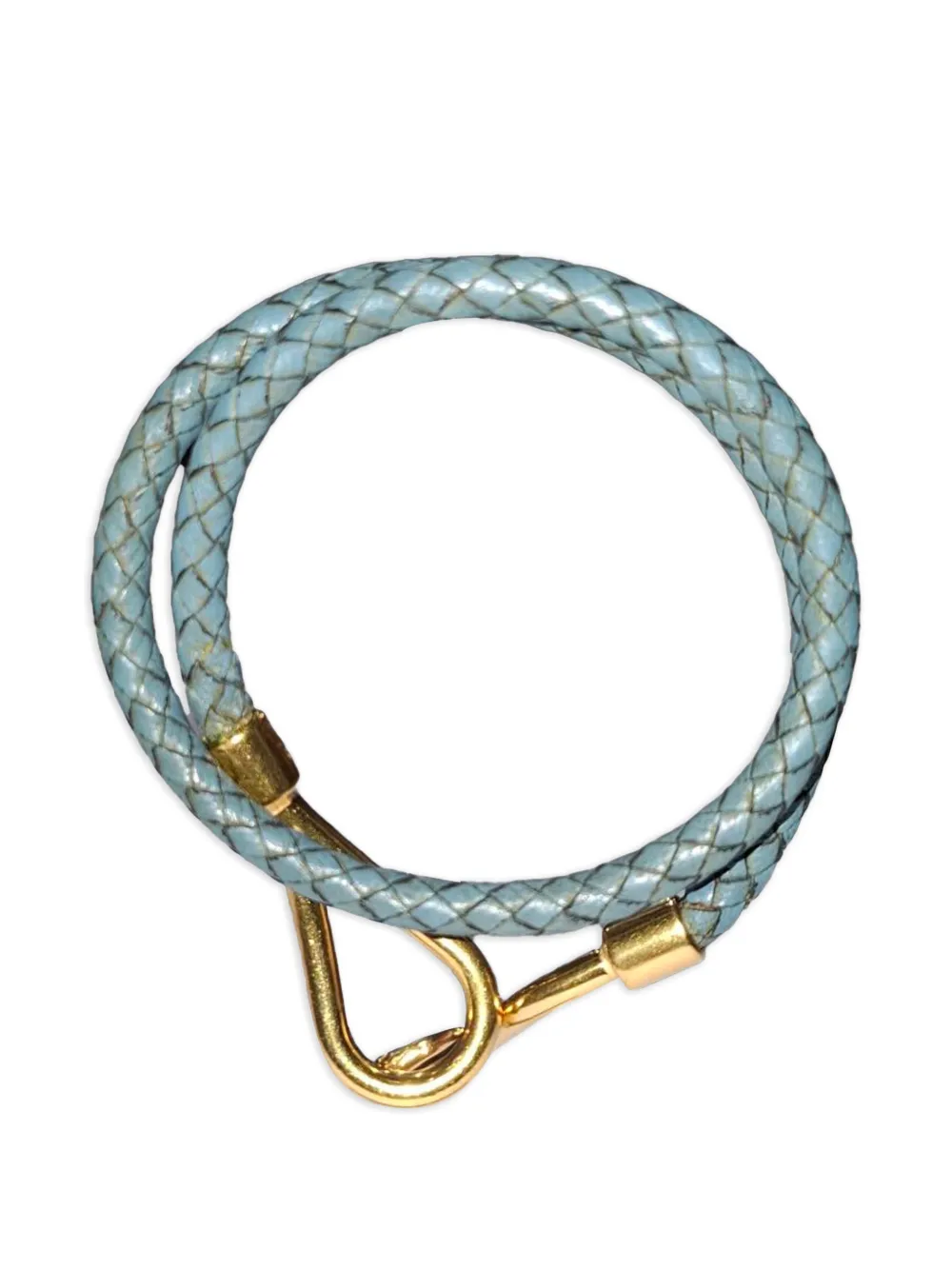 Hermès Pre-Owned Jumbo H leather bracelet - Blu