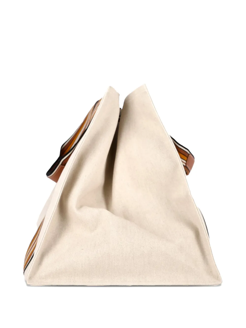 Suitcase Striped-Detail Tote Bag
