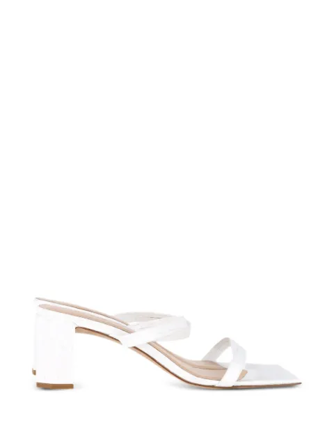 BY FAR sandalias con efecto de piel de cocodrilo