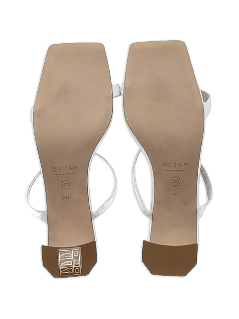 Crocodile-Effect Heeled Sandals
