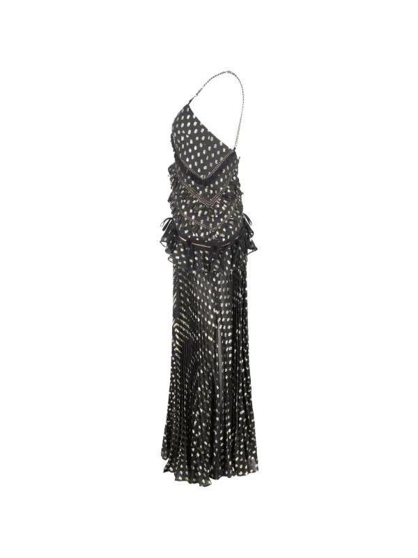 self portrait metallic polka dot maxi dress self portrait metallic polka dot maxi dress