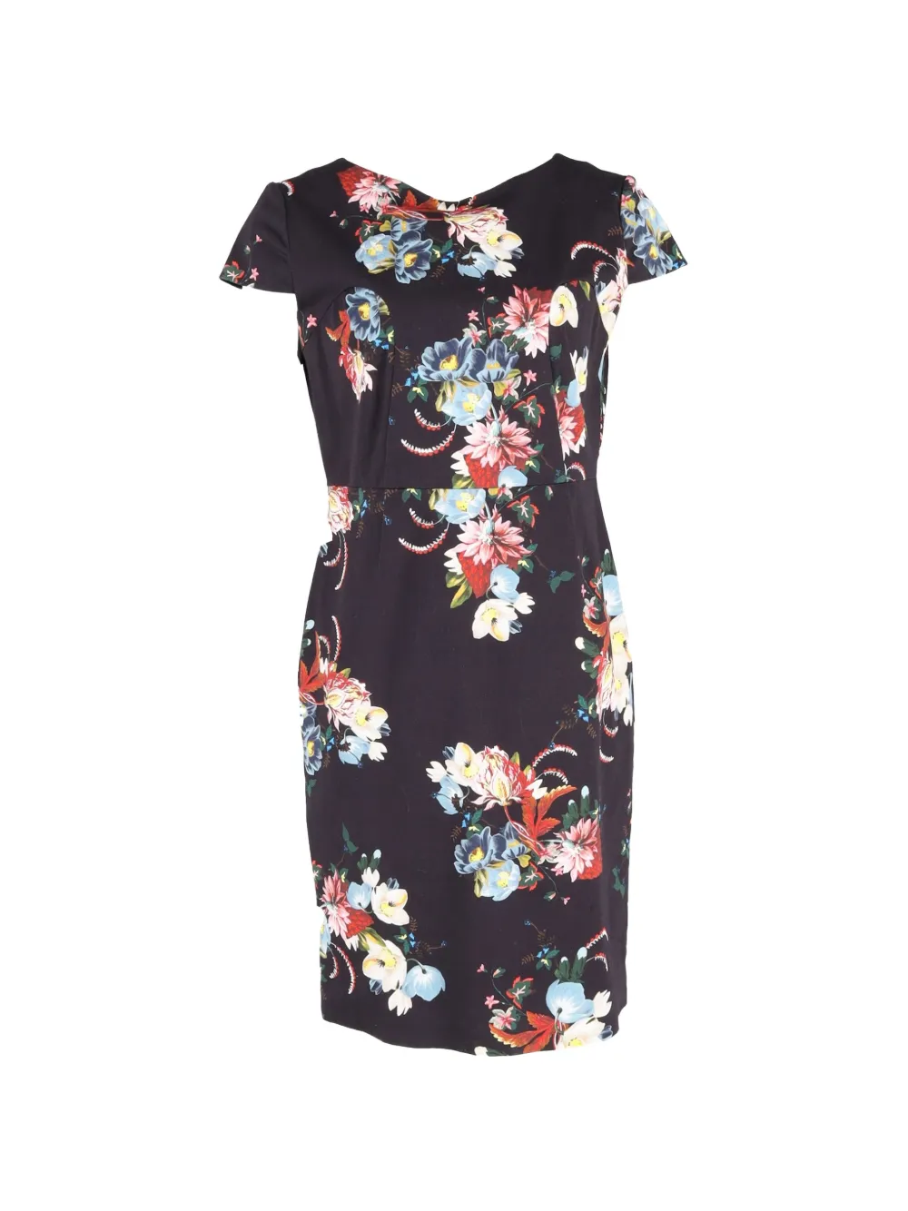 ERDEM Marion floral-print midi dress - Nero