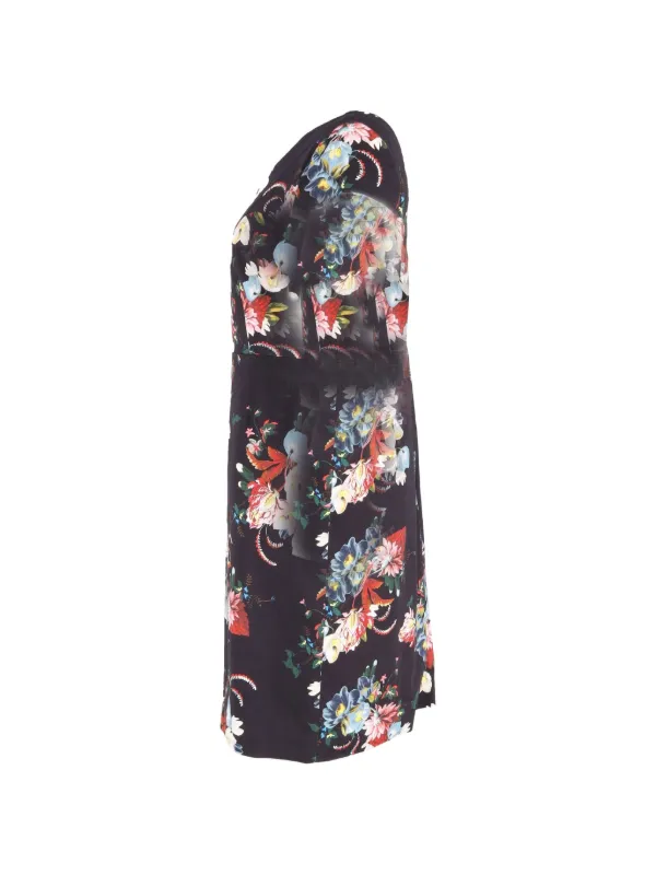 ERDEM フローラルロングワンピース　42 ERDEM Marion フローラル ドレス | ブラック | FARFETCH JP