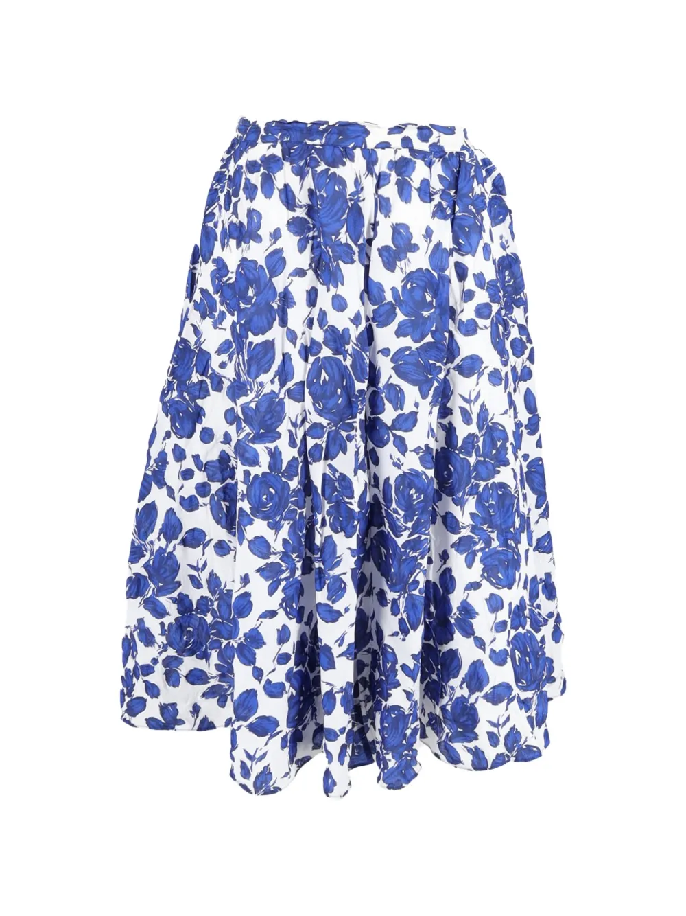 Max Mara floral-print midi skirt - Bianco