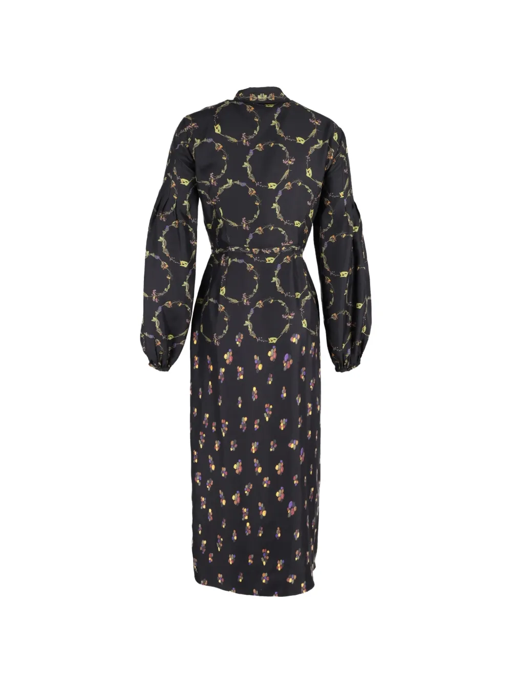 Gabriela Hearst floral-print blouson-sleeve maxi dress - Zwart