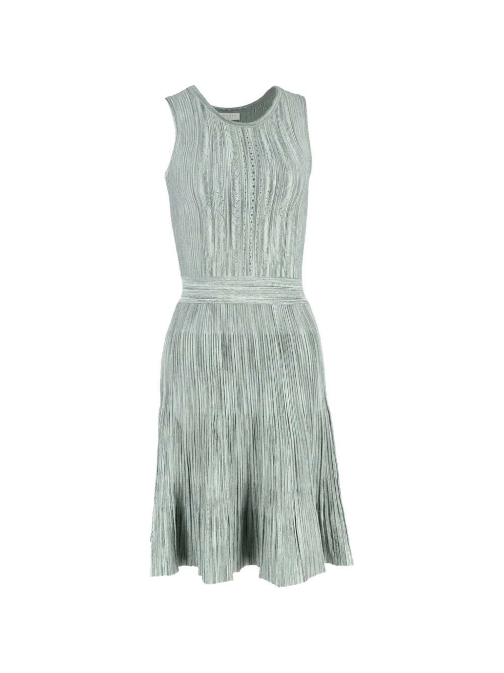 SANDRO knitted perforated midi dress - Verde