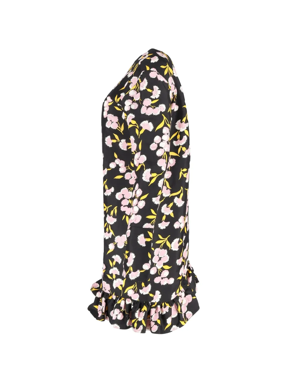  Marni Pre-owned Floral-print Ruffled Hem Dress - Black 