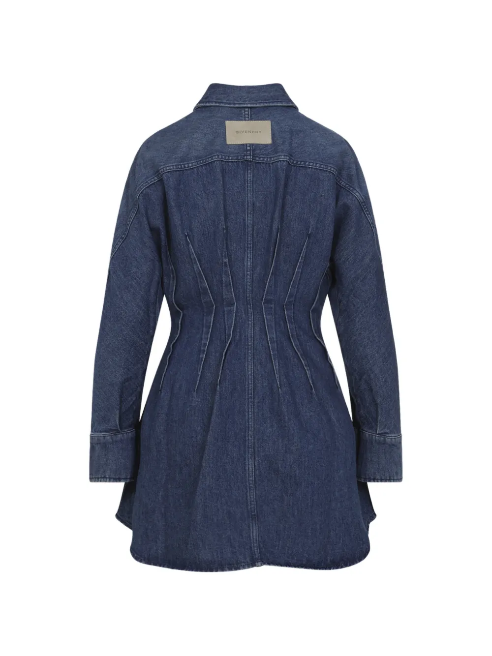 Givenchy buttoned collared denim mini dress - Blauw