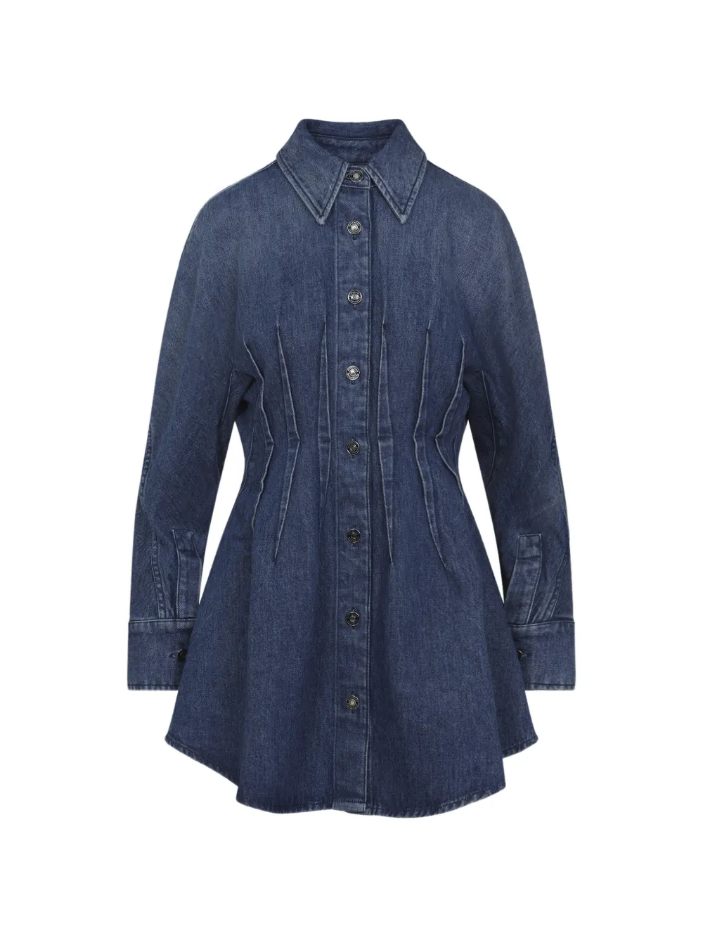 Givenchy buttoned collared denim mini dress - Blu