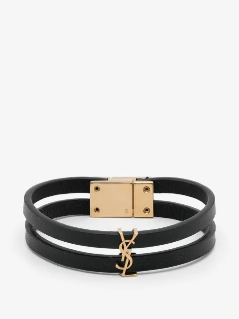 Saint Laurent bracelet à plaque logo