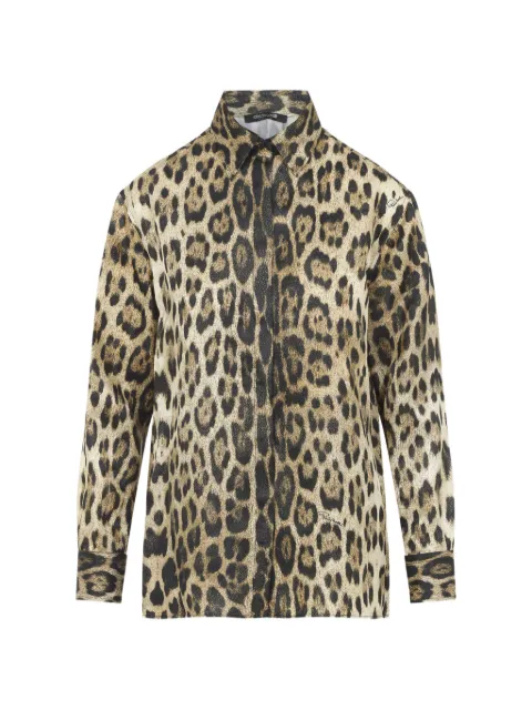 Roberto Cavalli camisa con estampado de leopardo