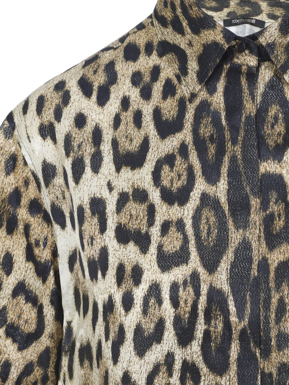 Roberto Cavalli Blouse met luipaardprint Beige