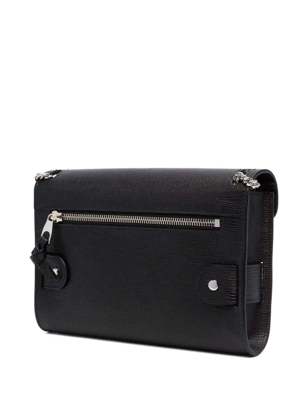 Proenza Schouler Clutch met kettinghengsel en gespsluiting Zwart