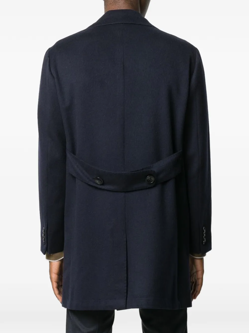 Kiton Jas met enkele rij knopen Blauw