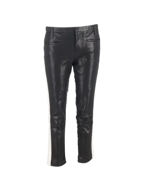 Haider Ackermann stripe-detail leather trousers