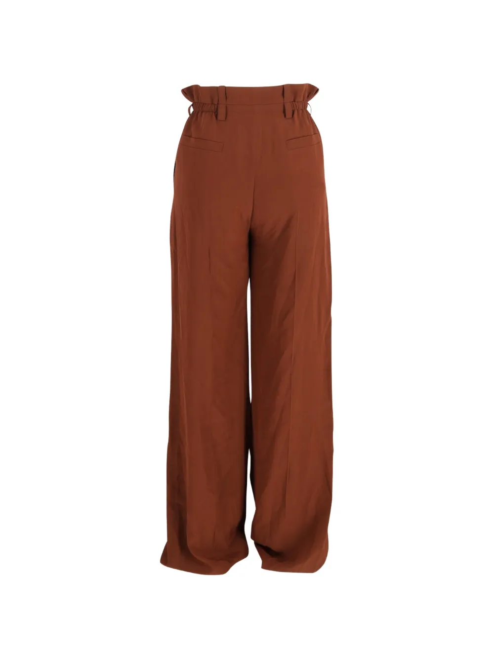 Chlo&eacute; Vintage silk wide-leg trousers - Bruin