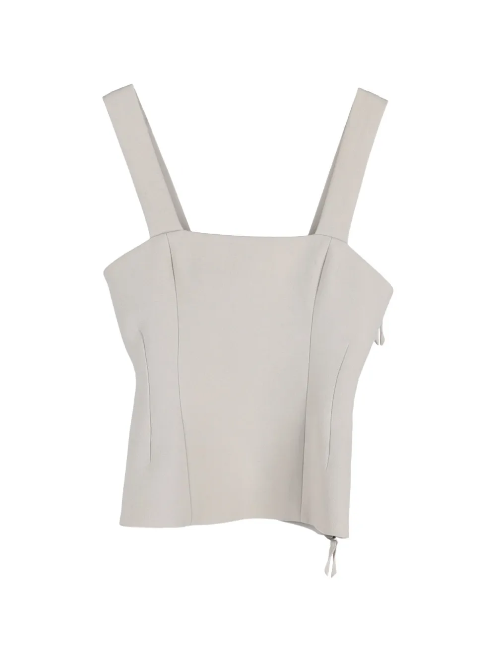 BOSS square-neck zip top - Bianco