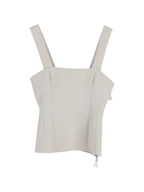 BOSS square-neck zip top