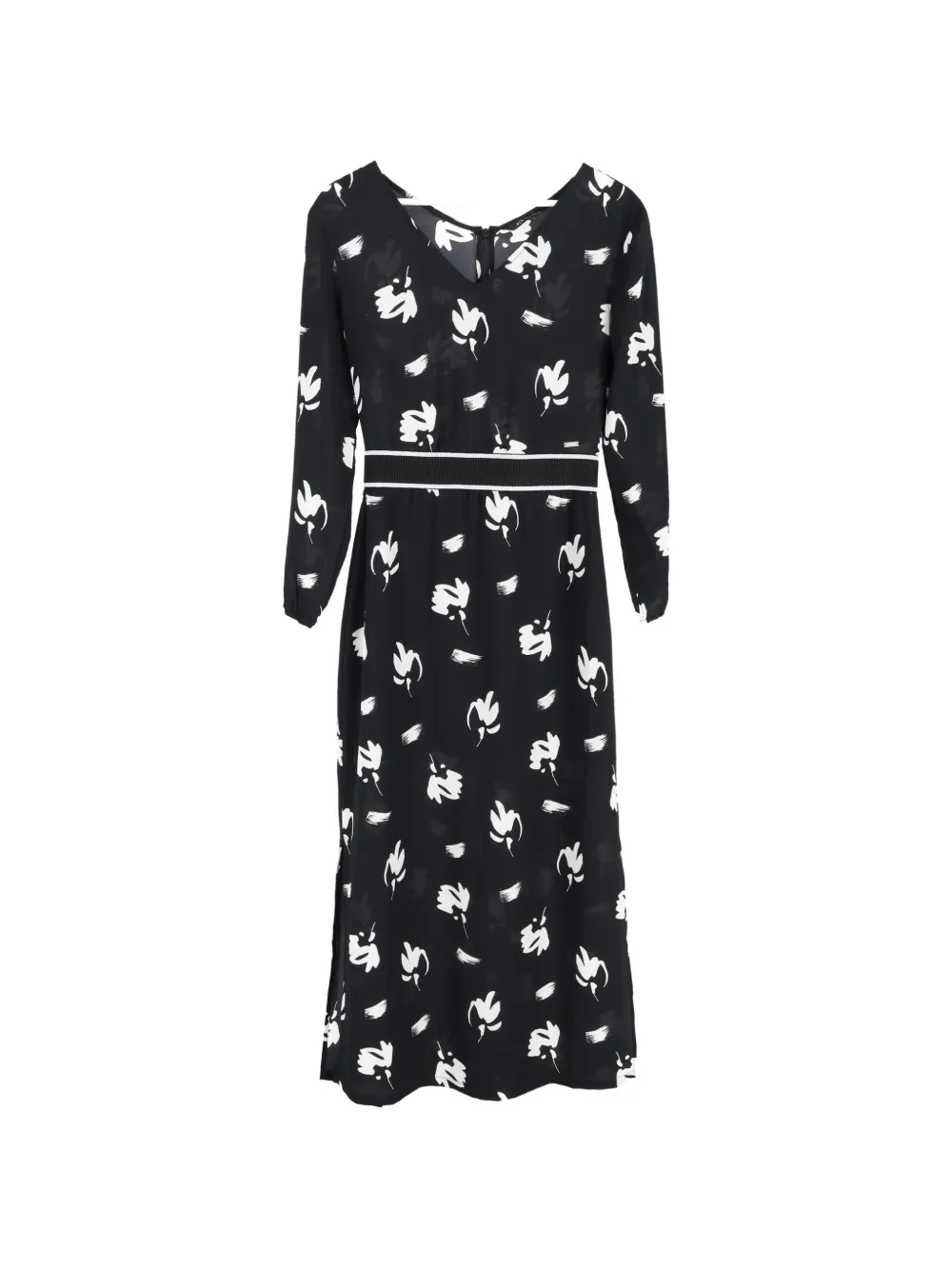Giorgio Armani Pre-Owned floral-print midi dress - Nero