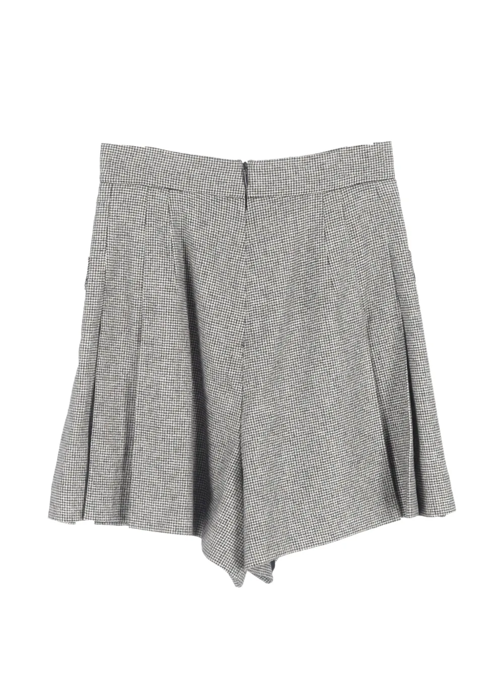 SANDRO Houndstooth pleated shorts - Grijs