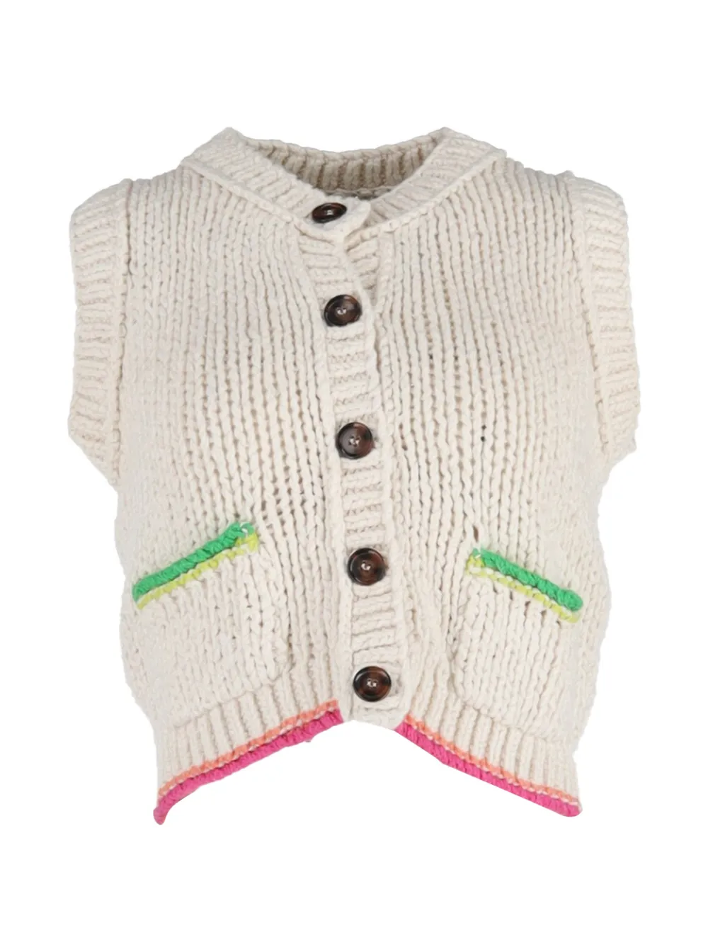 RE/DONE sleeveless cardigan - Toni neutri