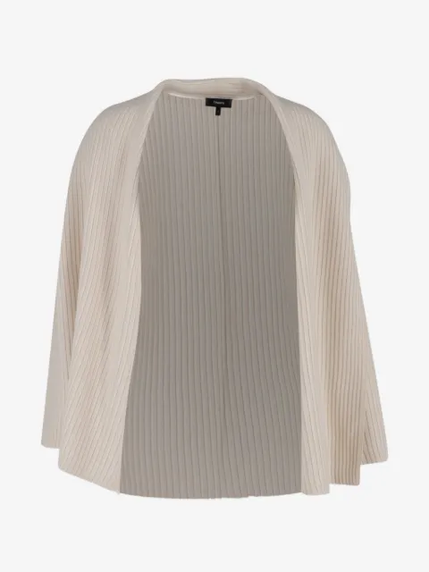 Theory ribbed open-front cardigan