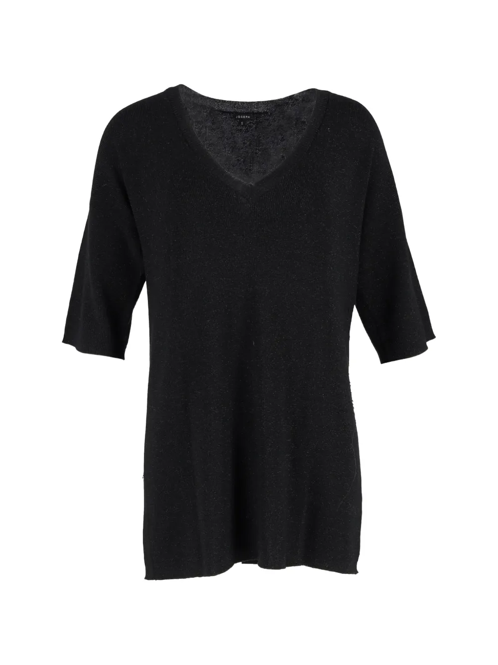 JOSEPH lurex V-neck T-shirt - Nero