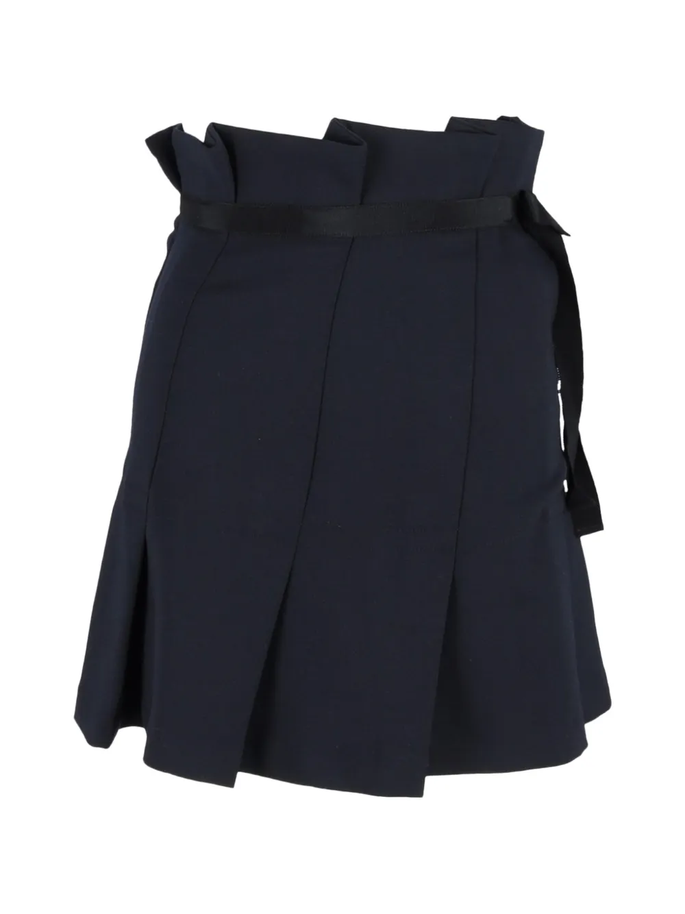SANDRO pleated bow mini skirt - Blauw