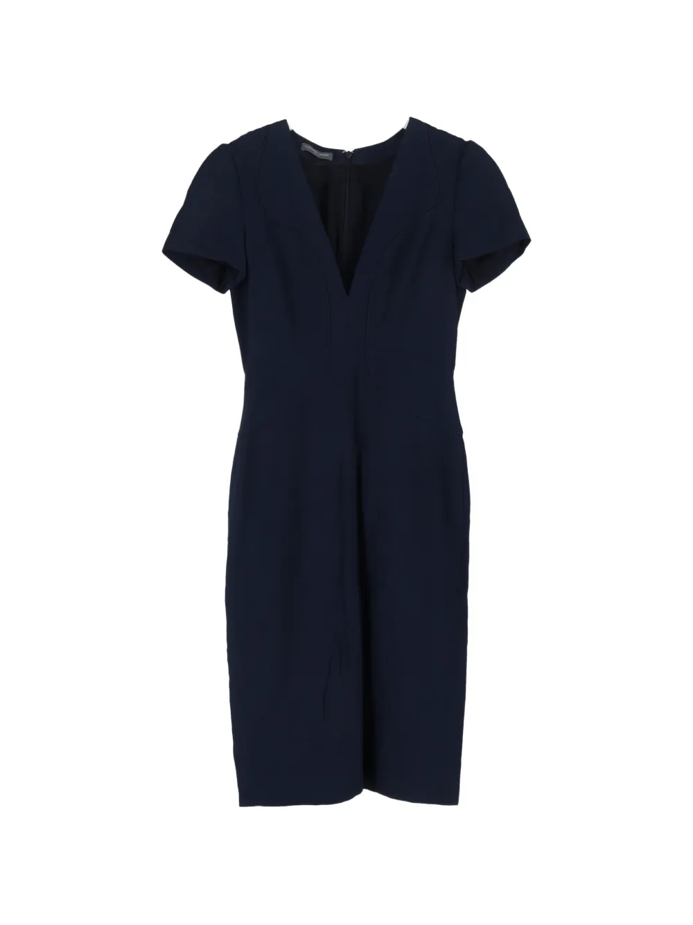 Alexander McQueen Pre-Owned V-neck midi dress - Blu