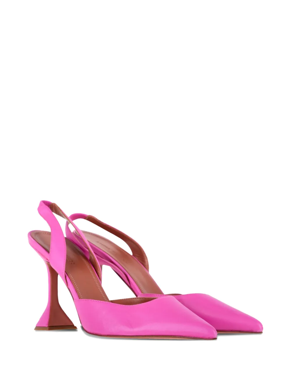 Amina Muaddi Holli flared-heel sandals - Roze