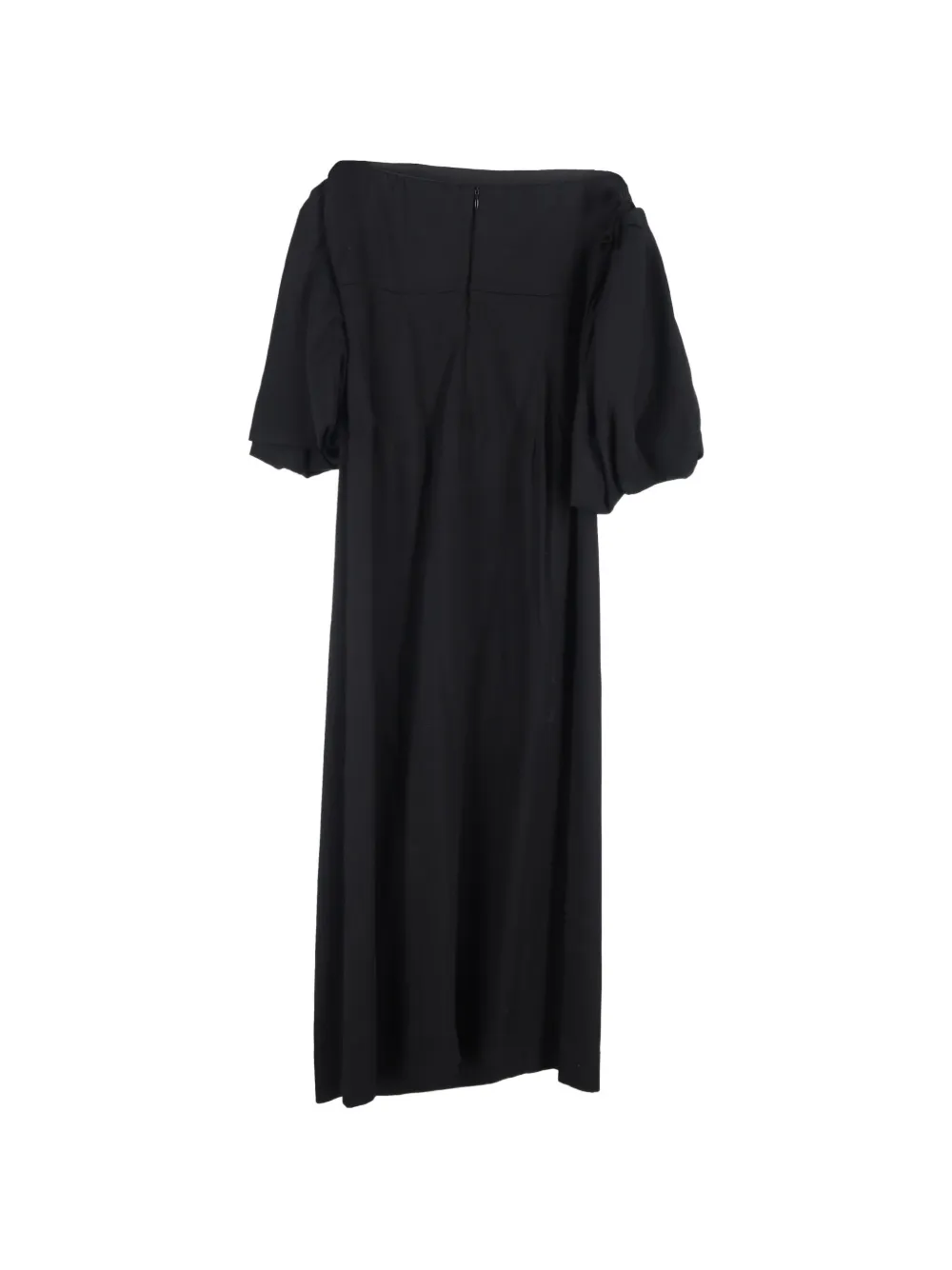 Mother Of Pearl puff-sleeve midi dress - Zwart