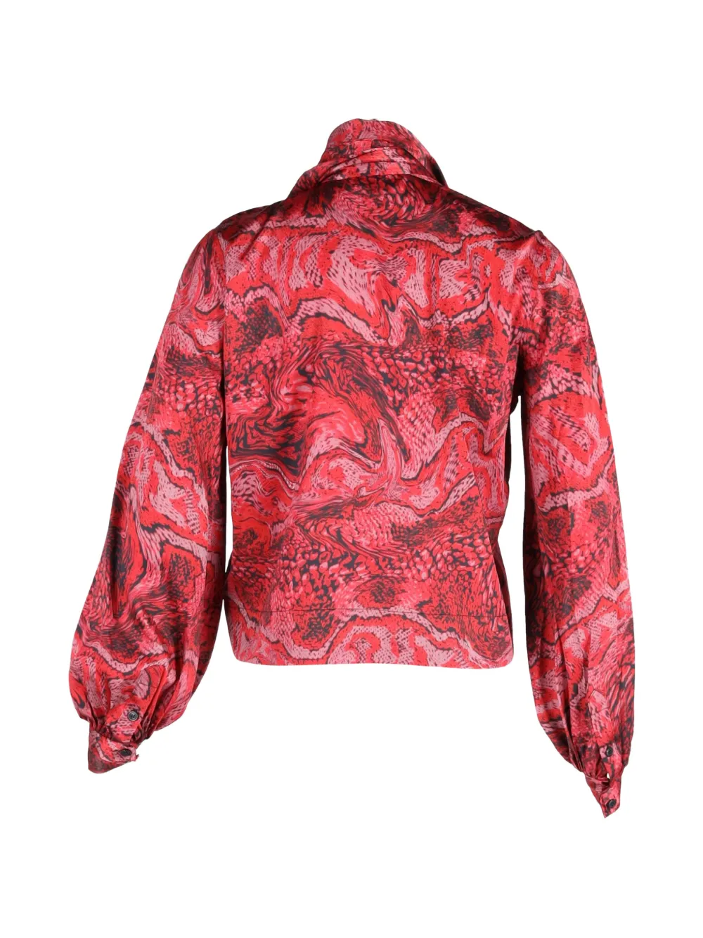 Snake-Print Blouse