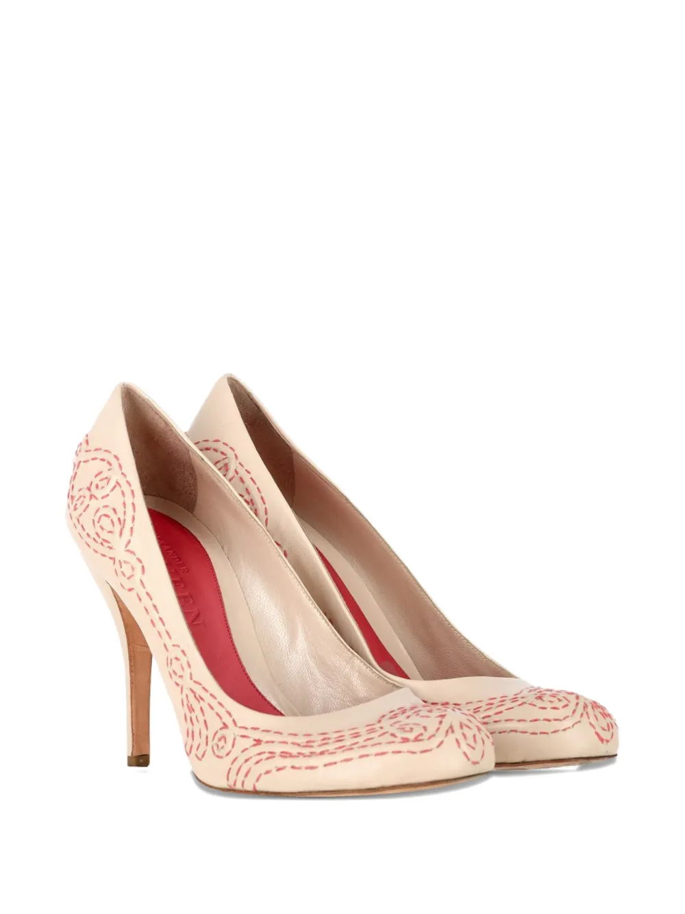 Alexander McQueen Pre-Owned stitching detail pumps - Beige