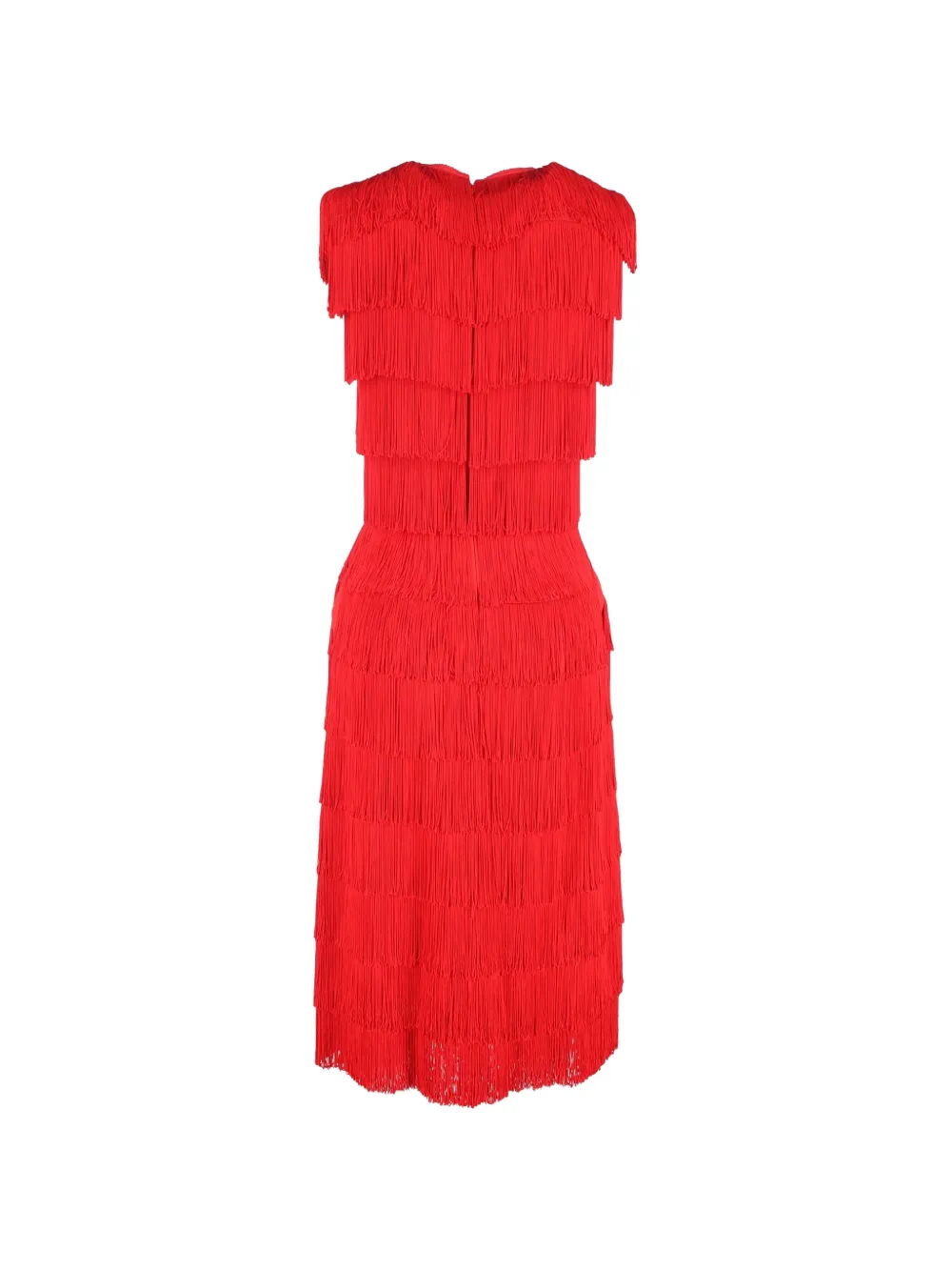 Stella McCartney Pre-Owned Emma fringed midi dress - Rood