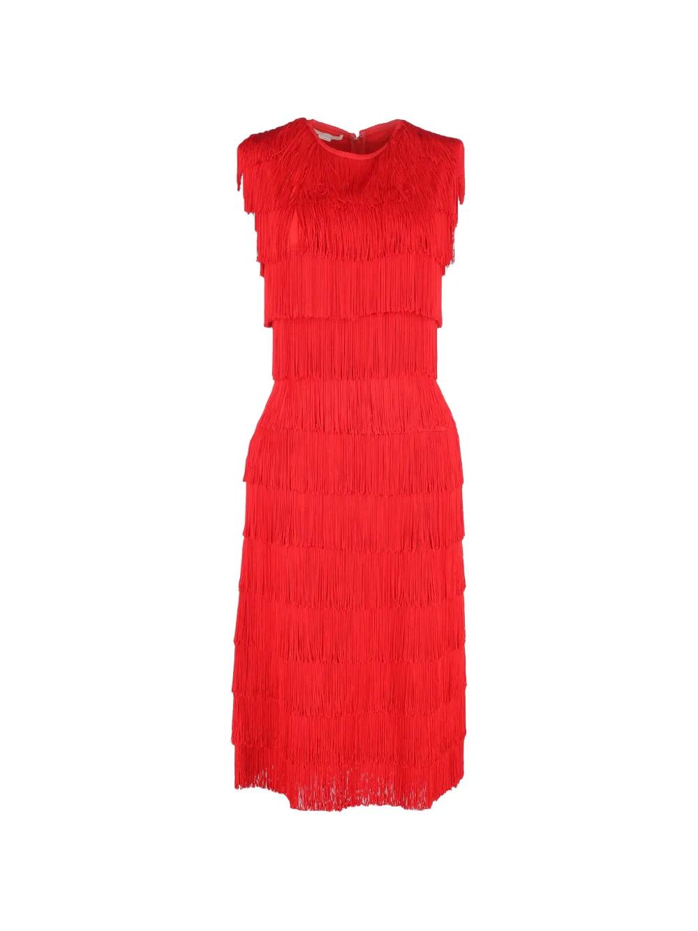 Stella McCartney Pre-Owned Emma fringed midi dress - Rosso