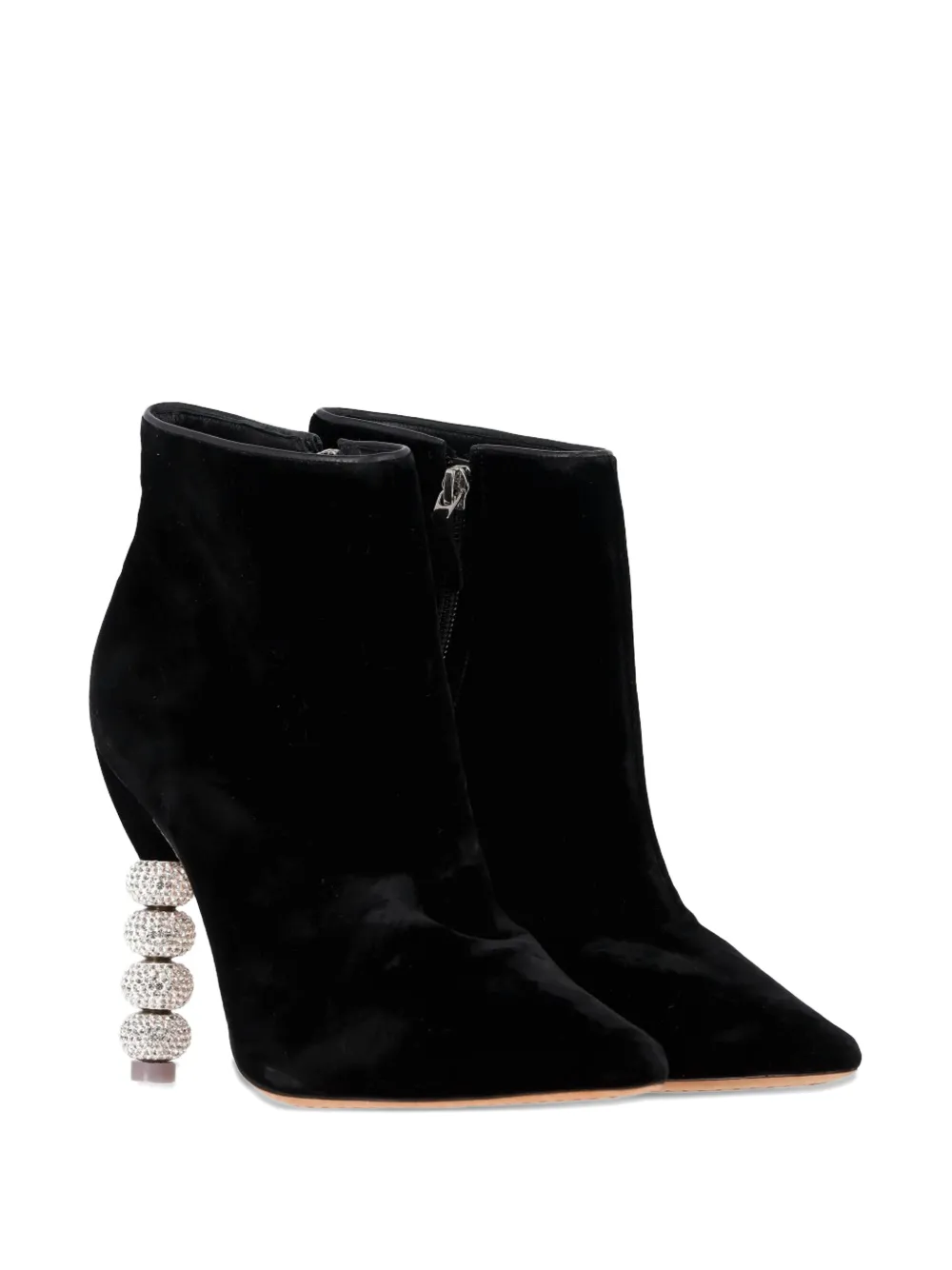 Sophia Webster crystal-embellished stiletto boots - Zwart