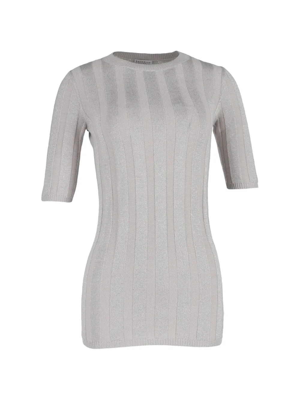 Brunello Cucinelli Vintage ribbed sleeve sweater - Grigio