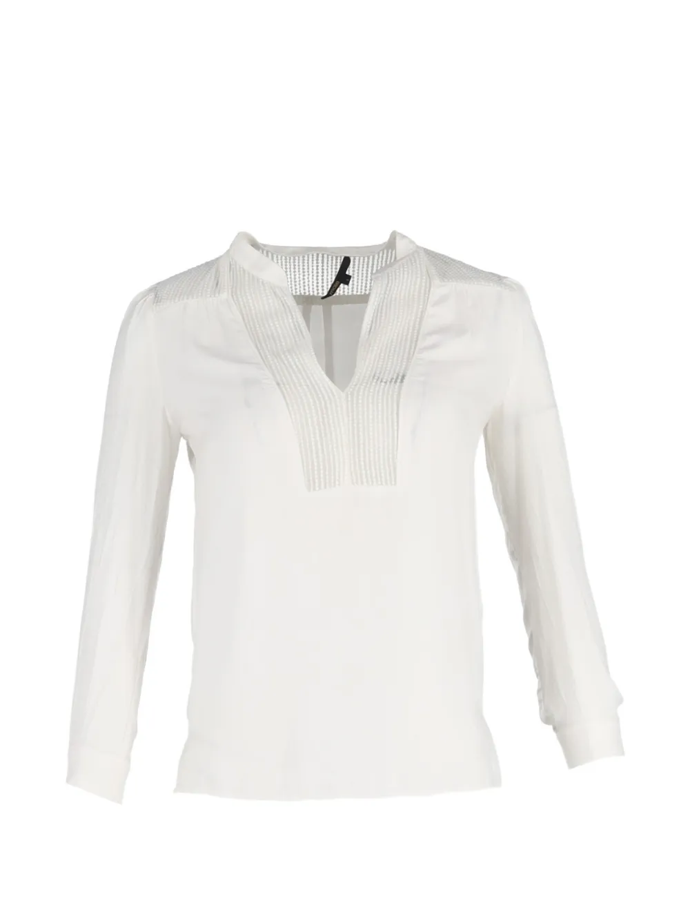 Maje V-neck long-sleeve blouse - Bianco