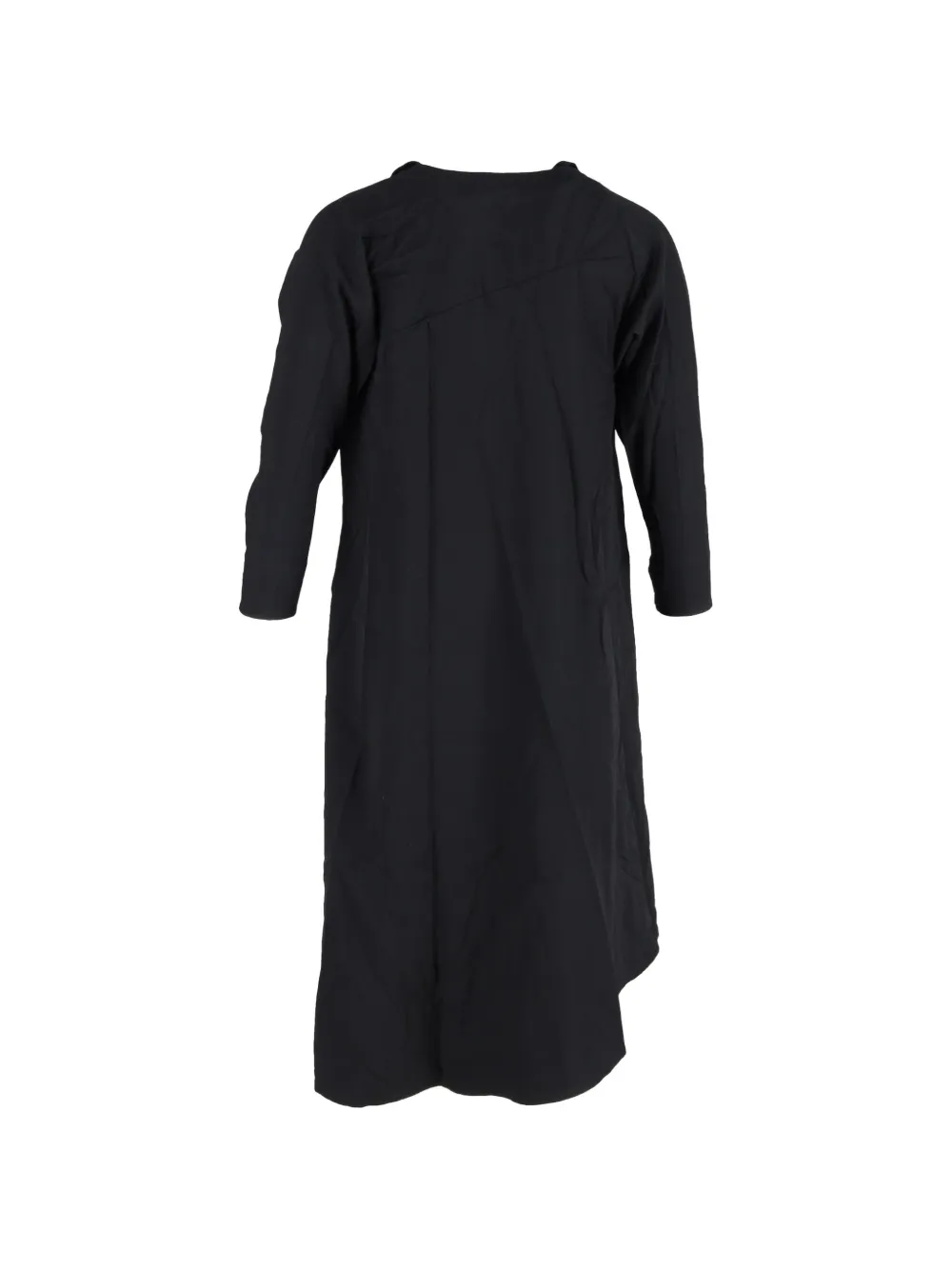 Yohji Yamamoto Pre-Owned asymmetric cotton midi dress - Zwart