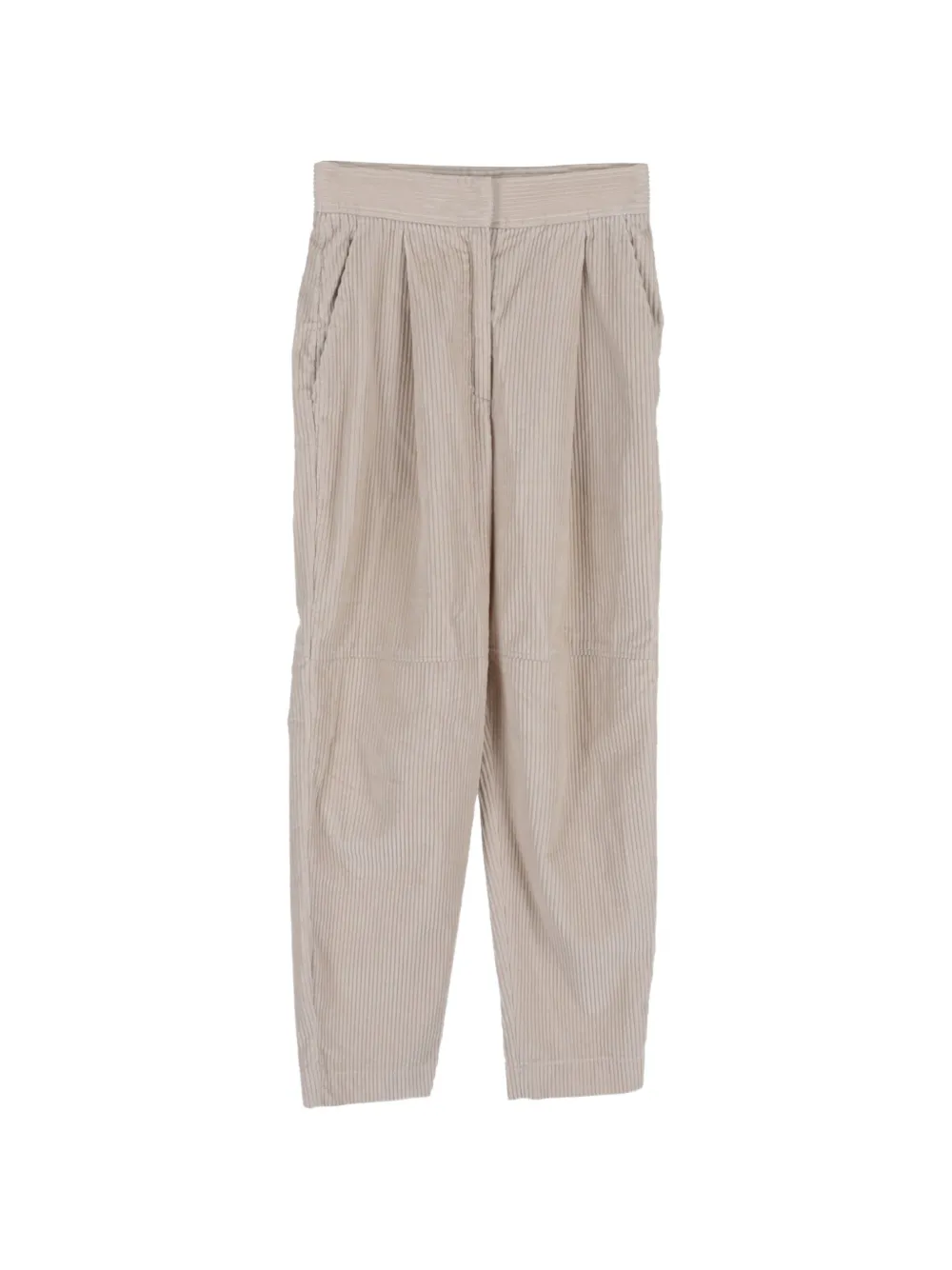 Brunello Cucinelli Vintage wide-leg corduroy trousers - Toni neutri