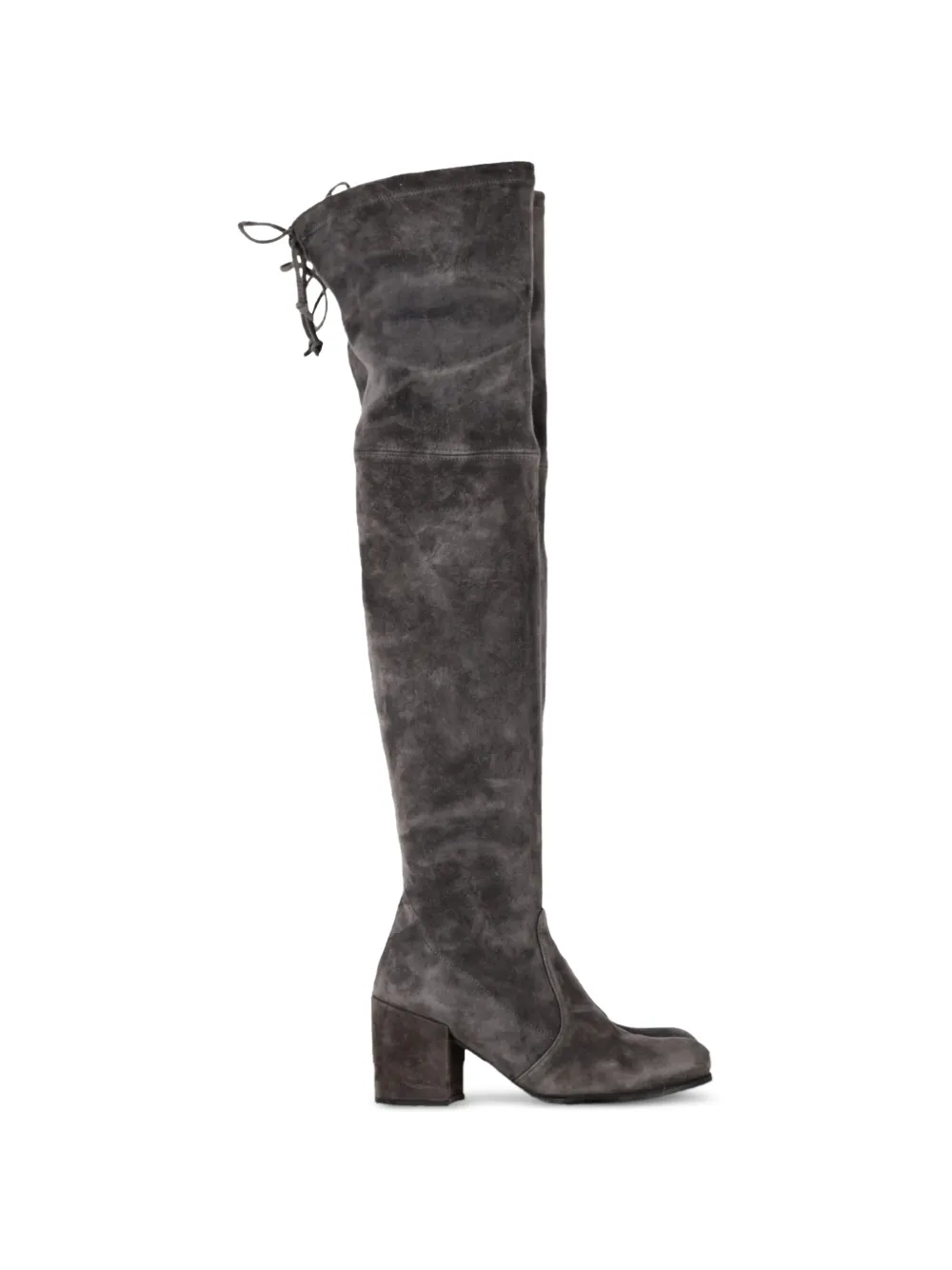 Stuart Weitzman Genna over-the-knee block-heel boots - Grau